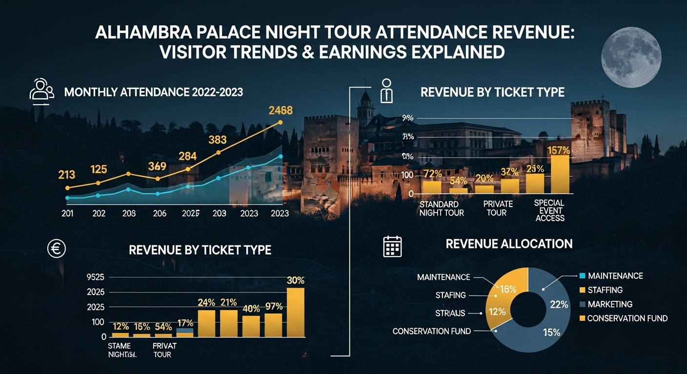 alhambra palace night tour attendance revenue